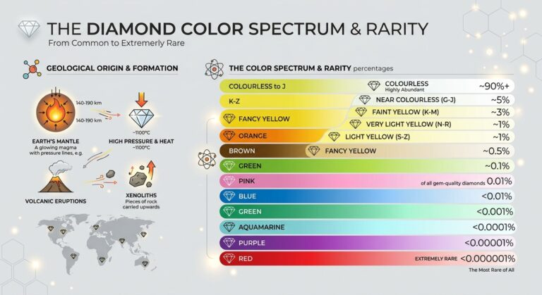 El mapa de los diamantes: Un viaje por los colores más raros y valiosos del mundo