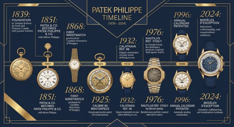 Patek Philippe: La cronología de los relojes que definieron el lujo mundial