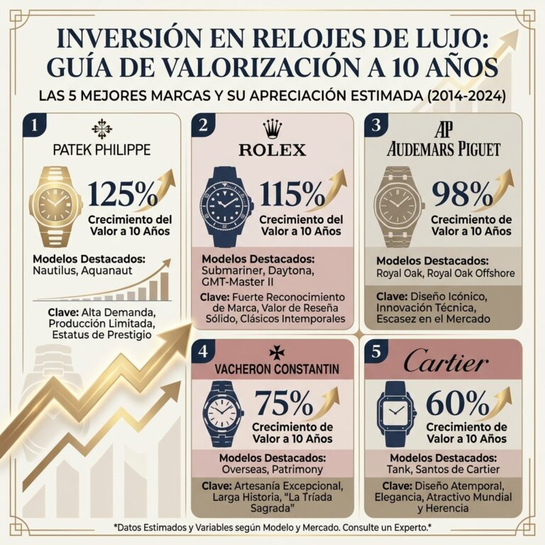 Relojes de lujo como inversión: Los 10 modelos que más se revalorizan en una década