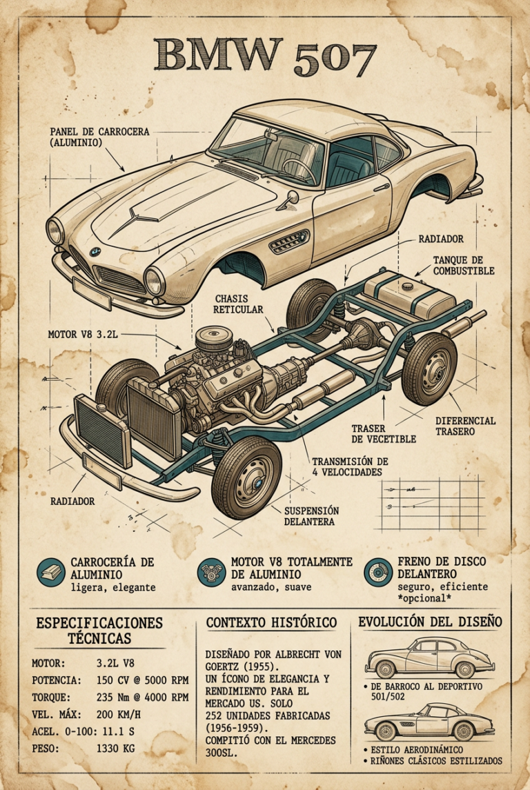 BMW 507: La joya alemana que cautivó a Hollywood y desafió la historia del automóvil