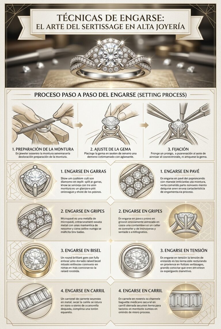 El arte del sertissage: Descubre los secretos de los engastes de piedras preciosas