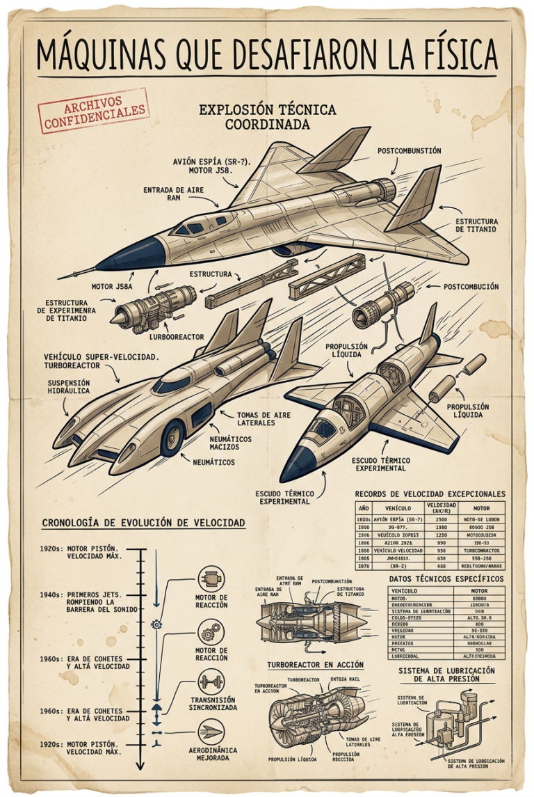 Máquinas que desafiaron la física: La evolución de los vehículos más rápidos de la historia