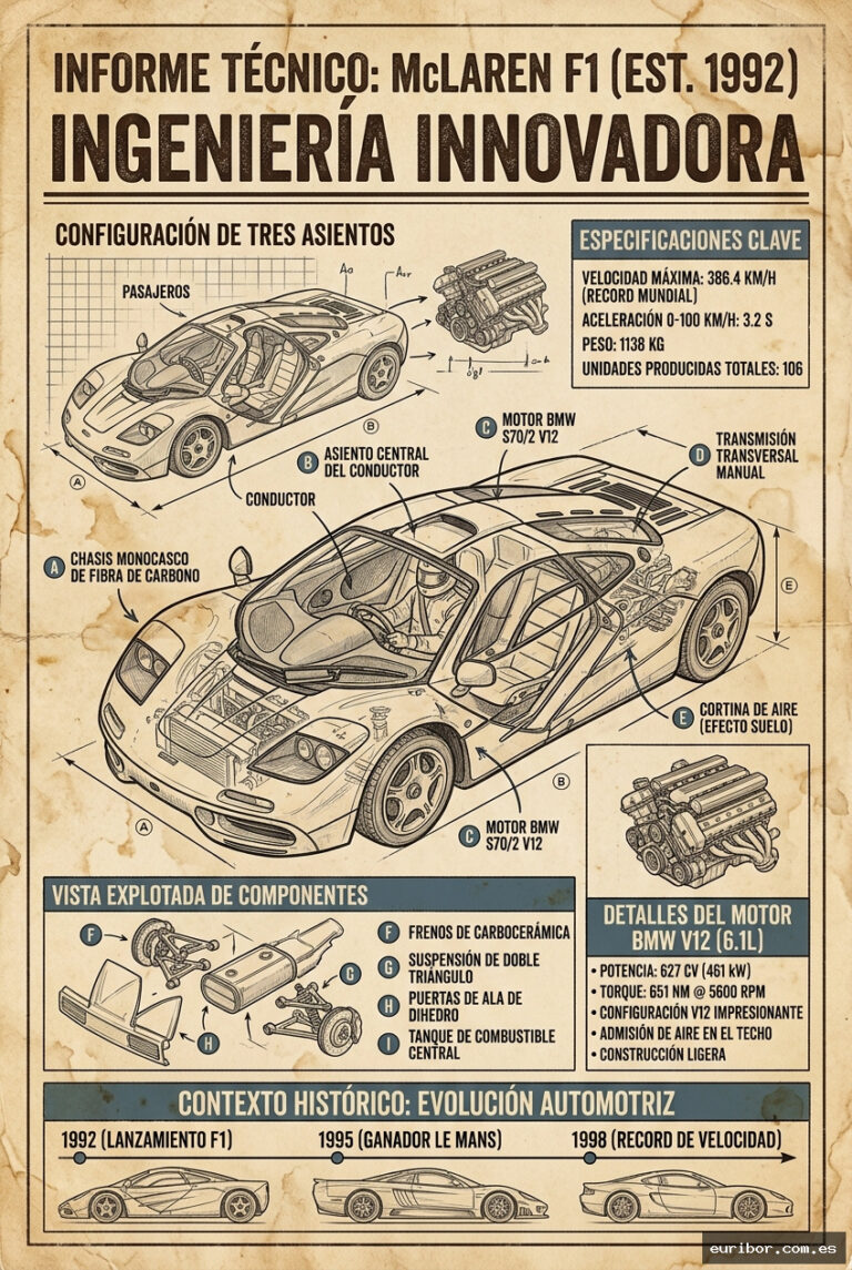McLaren F1: El hipercoche que redefinió los límites de la ingeniería automotriz