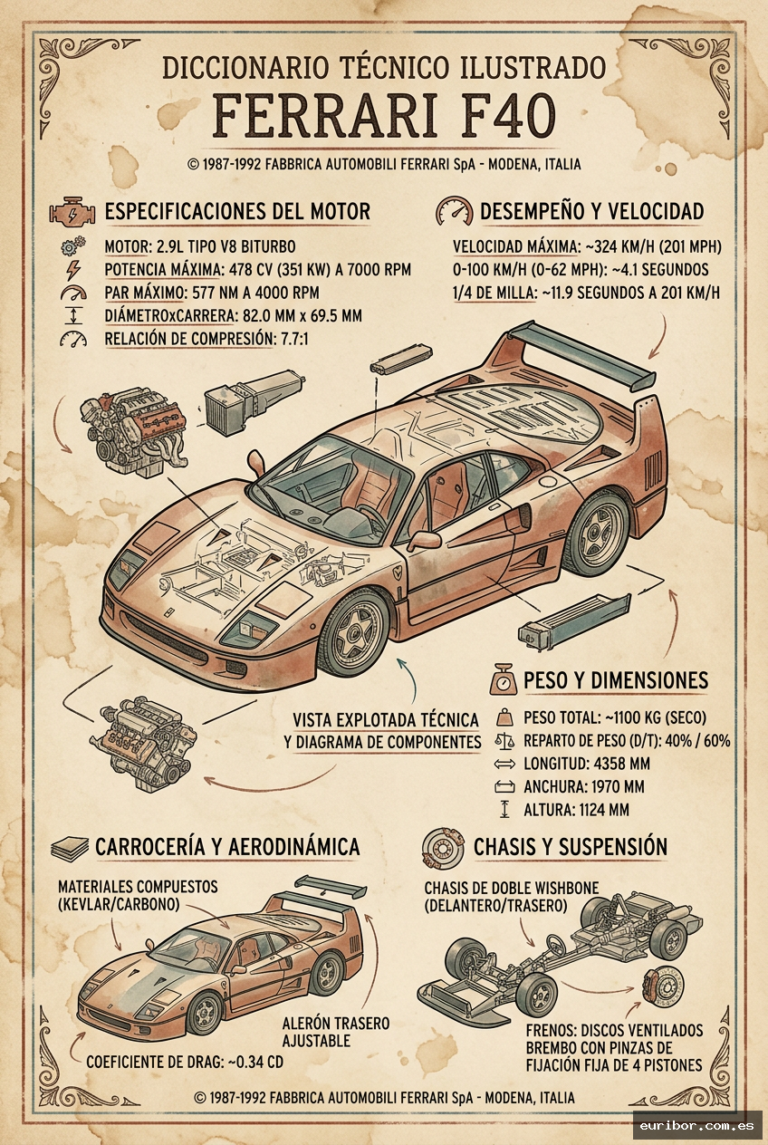 Ferrari F40: La obra maestra final de Enzo Ferrari que desafió todos los límites