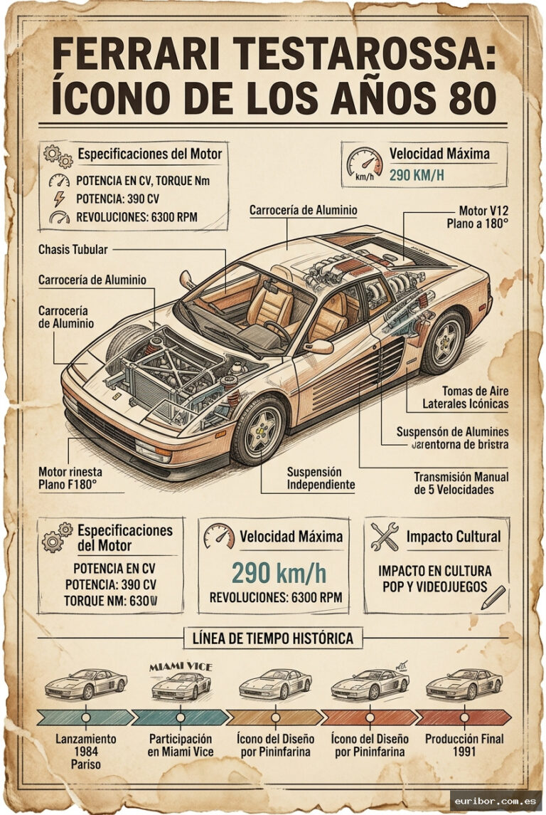 Ferrari testarossa: El superdeportivo que definió el estilo y la audacia de los años 80