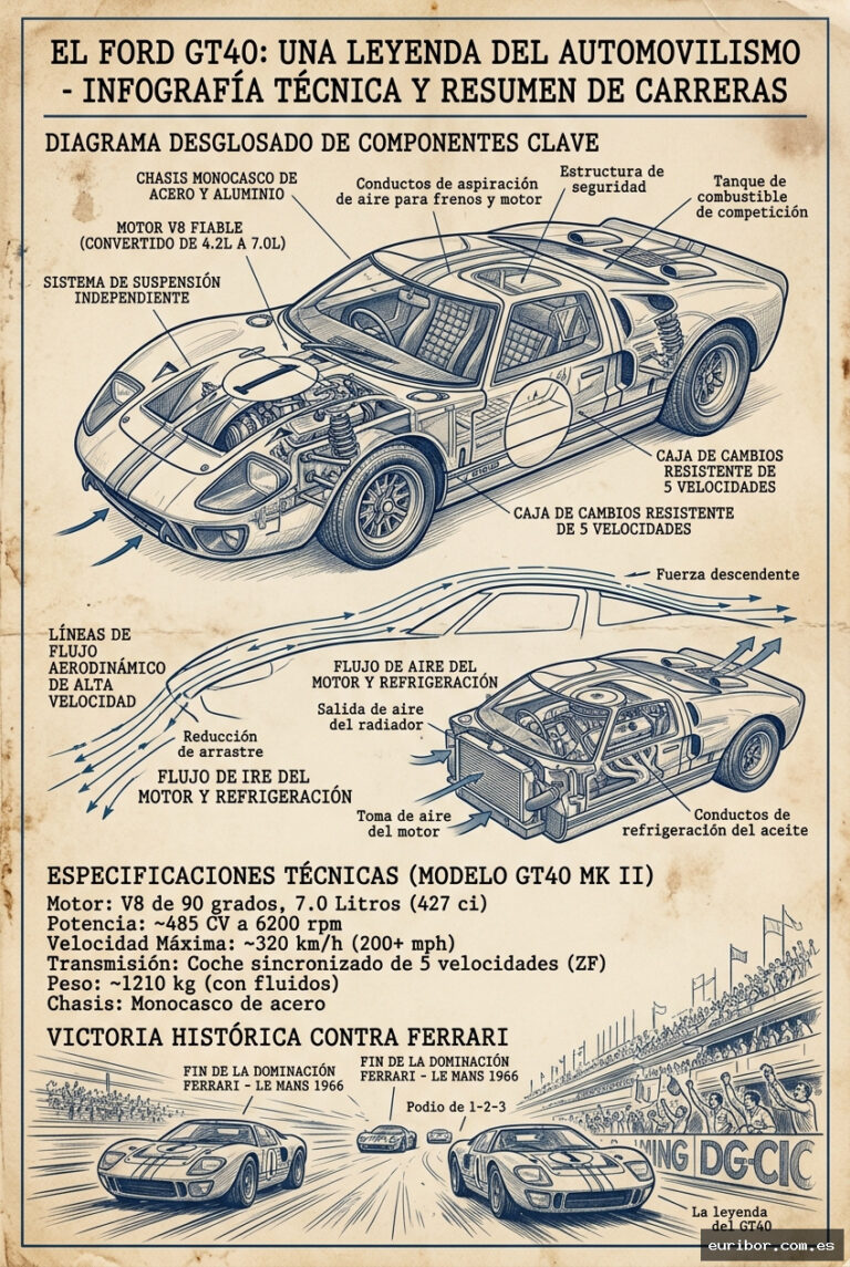 Ford gt40: La leyenda americana que humilló a ferrari en le mans