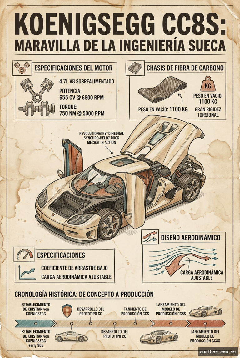 Koenigsegg cc8s: El superdeportivo que revolucionó los límites suecos de la ingeniería