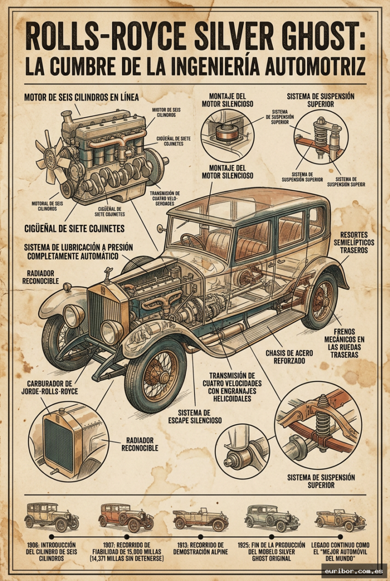 El rolls-royce silver ghost: El automóvil que definió la excelencia británica