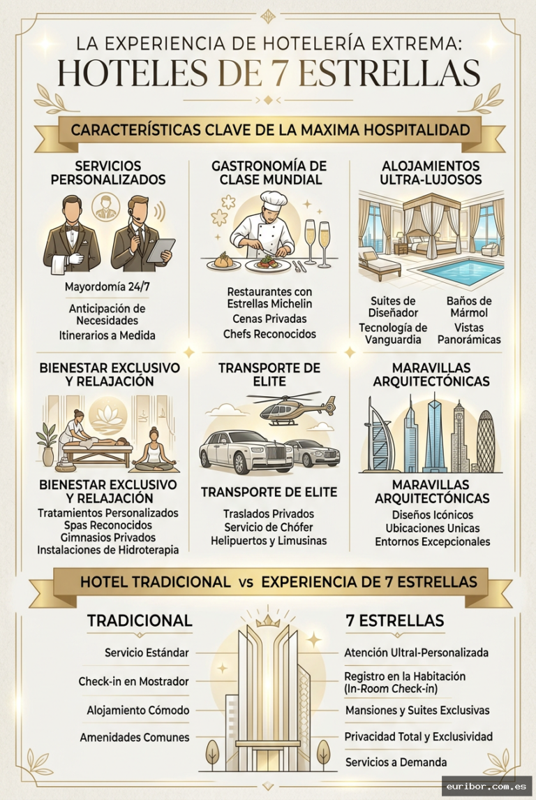 Hoteles 7 estrellas: La experiencia de lujo más exclusiva del planeta