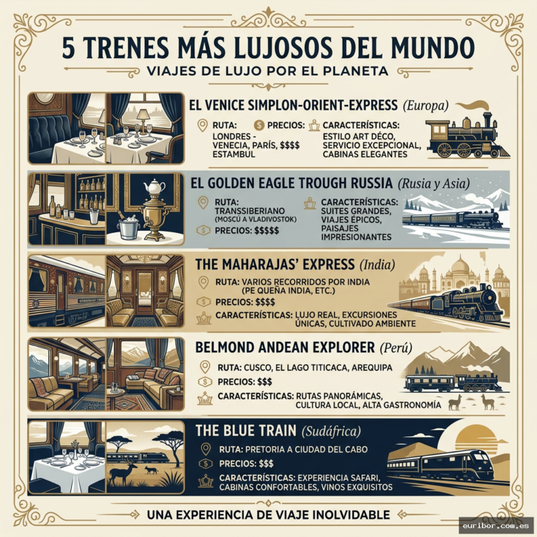 Las rutas de tren más lujosas del mundo: Un viaje a través de la elegancia sobre rieles