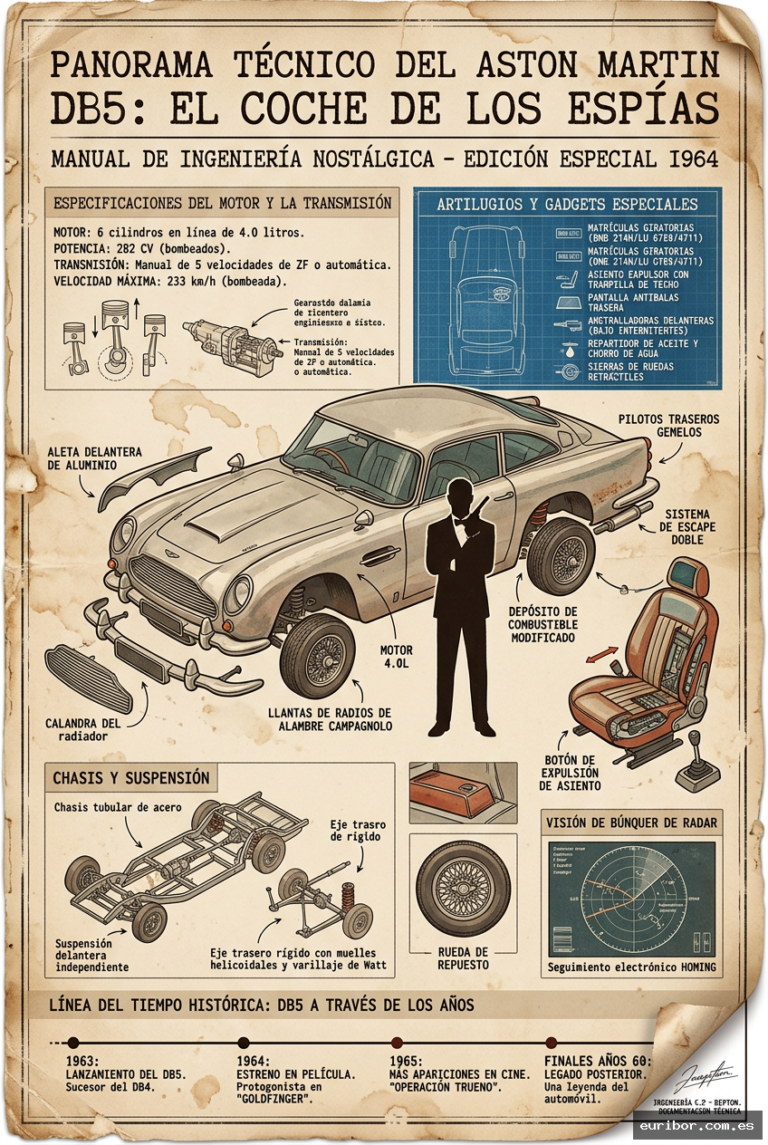 El aston martin db5: El coche que convirtió a james bond en una leyenda
