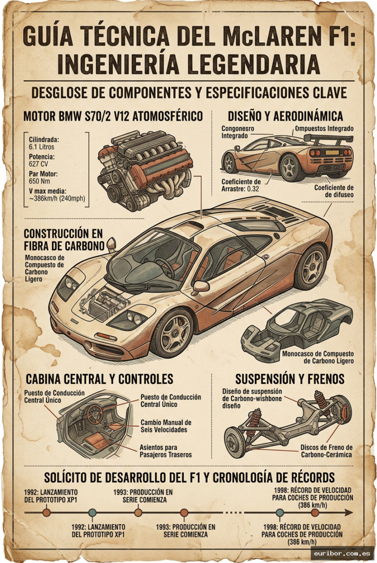 Mclaren f1: El hipercoche que revolucionó la conducción con su asiento central