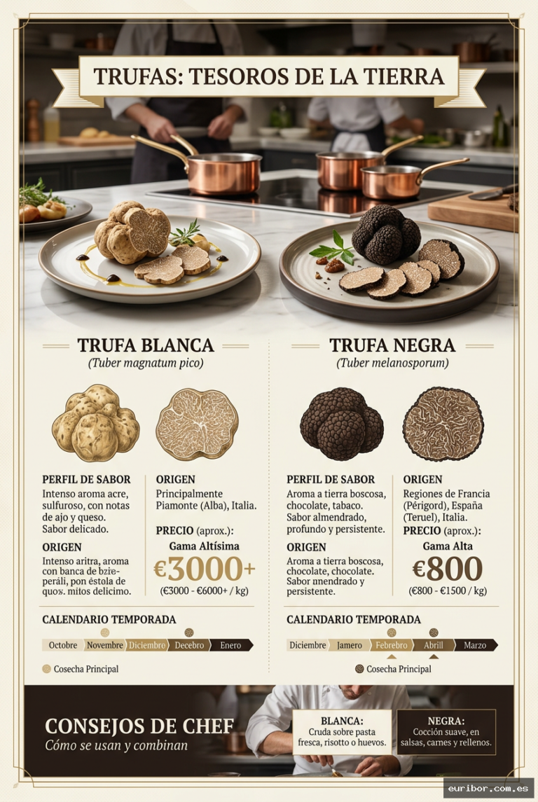 Trufa blanca y negra: La guía definitiva de los tesoros gastronómicos más exclusivos