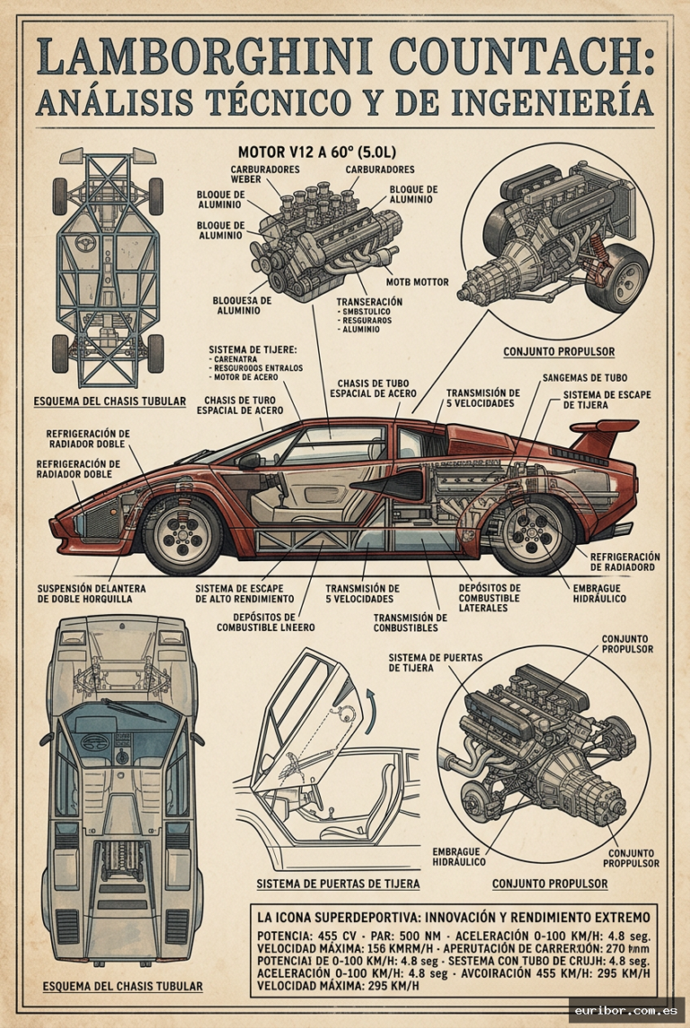 El lamborghini countach: El sueño sobre ruedas que definió una generación
